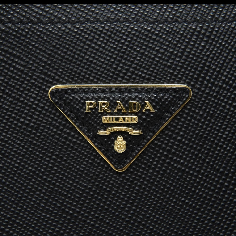 🚫SOLD🚫 PRADA SAFFIANO SMALL DOUBLE CUIR TOTE BAG - Picture 5 of 9